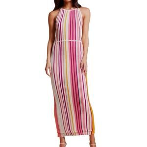 Lover The Label Holly Midi Dress Size 10 Rainbow Halter
